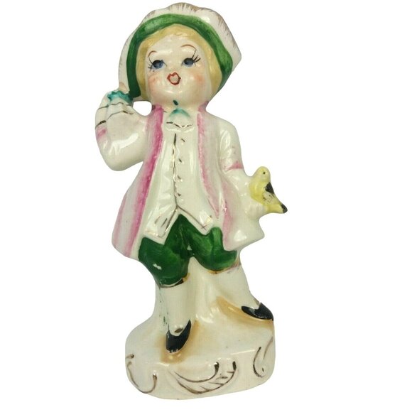 Pac Japan MCM Colonial Boy Figurine Porcelain Signed Vintage Granny Charm - Picture 6 of 7